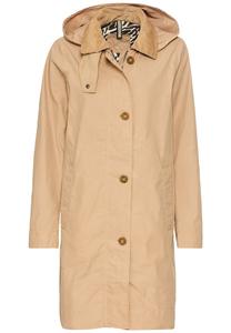 Trenchcoat aus gewachster Baumwolle Beige 40