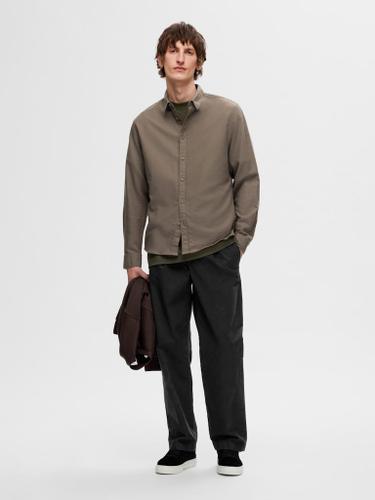 SLHSLIMOWEN-FLANNEL SHIRT LS NOOS Grau XXL