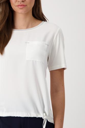 Blusenshirt mit Brusttasche 38 - Off-white