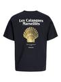 JORPAROS EASTER SKETCH TEE SS CREW N LN L Locker geschnitten - Black