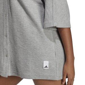 ADIDAS Damen Lounge Terry Loop Hemd S in Silber
