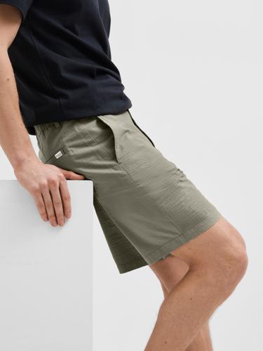 SLHREGULAR-KARL SEERSUCKER SHORTS NOOS L Normal geschnitten - Vetiver