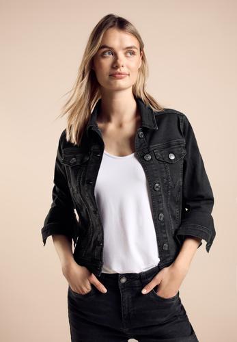 Jeansjacke im Washed-Look 36 - Black Washed