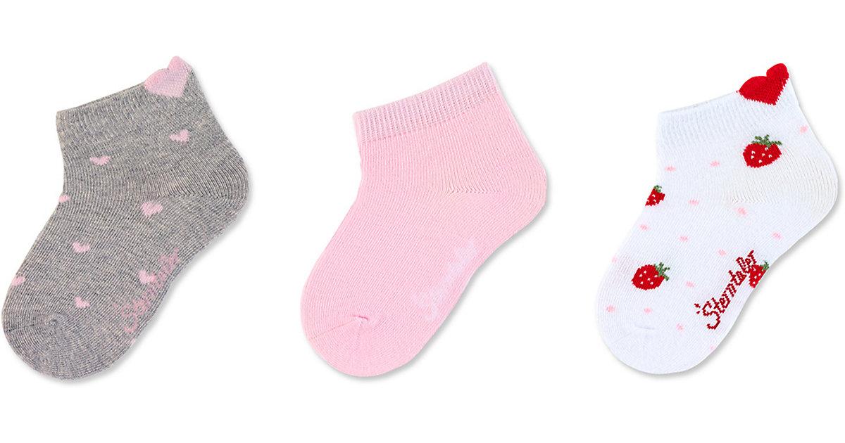 Sneakersocken 3er Pack beige Gr. 22 Mädchen Kleinkinder