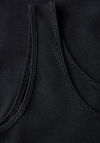Basic Top mit Rundhals aus Baumwolle L - Black