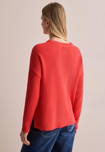 Strukturpullover M - Juicy Orange