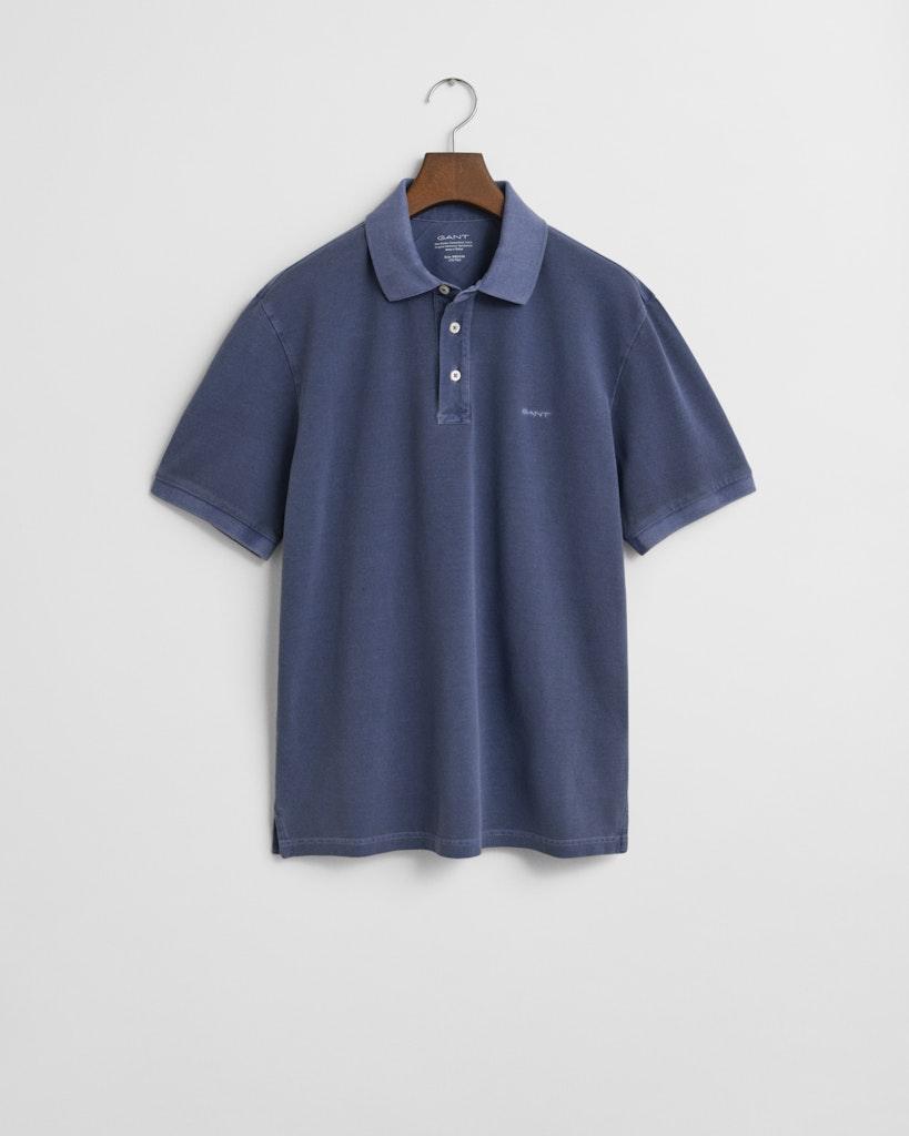 Sunfaded Piqué Poloshirt Blau XXL