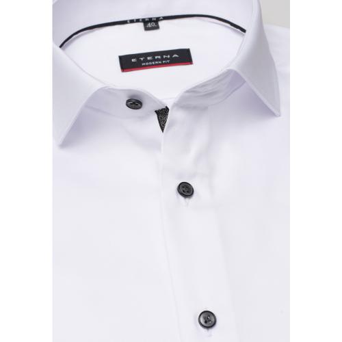 Cover Shirt Twill Langarm 43/Langarm - 65cm MODERN FIT - Weiß