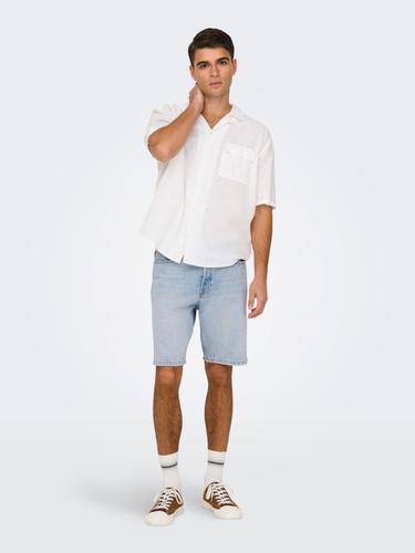 ONSEDGE LB 2041 TAI DNM SHORTS NOOS L Gerade geschnitten - Light Blue Denim