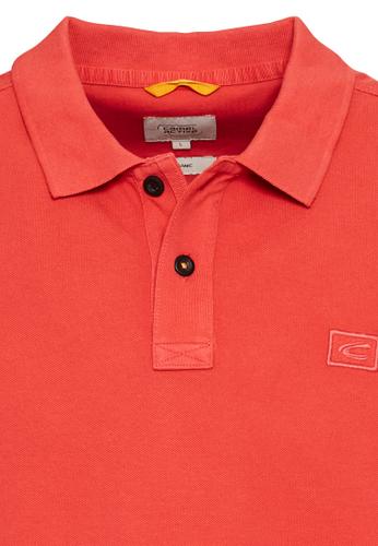 Kurzarm Poloshirt aus Baumwolle Rot XXL