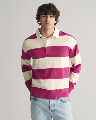 Heavy Rugger mit Blockstreifen XL - Beautyberry Purple