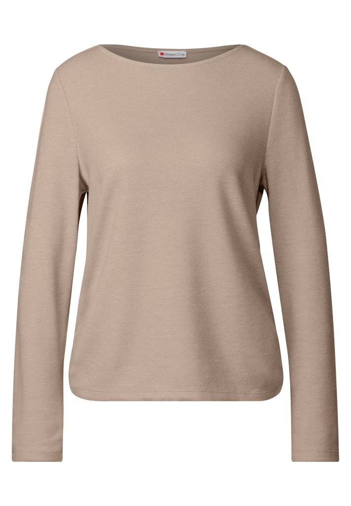 Shirt mit Raffungen Beige 36