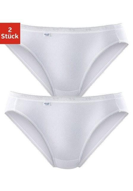 Sloggi Jazzpants (2 Stück)mit elastischer Mäusezähnchenkante - Weiß / 38