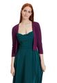 Strickbolero XXL Figurumspielend - Real Purple