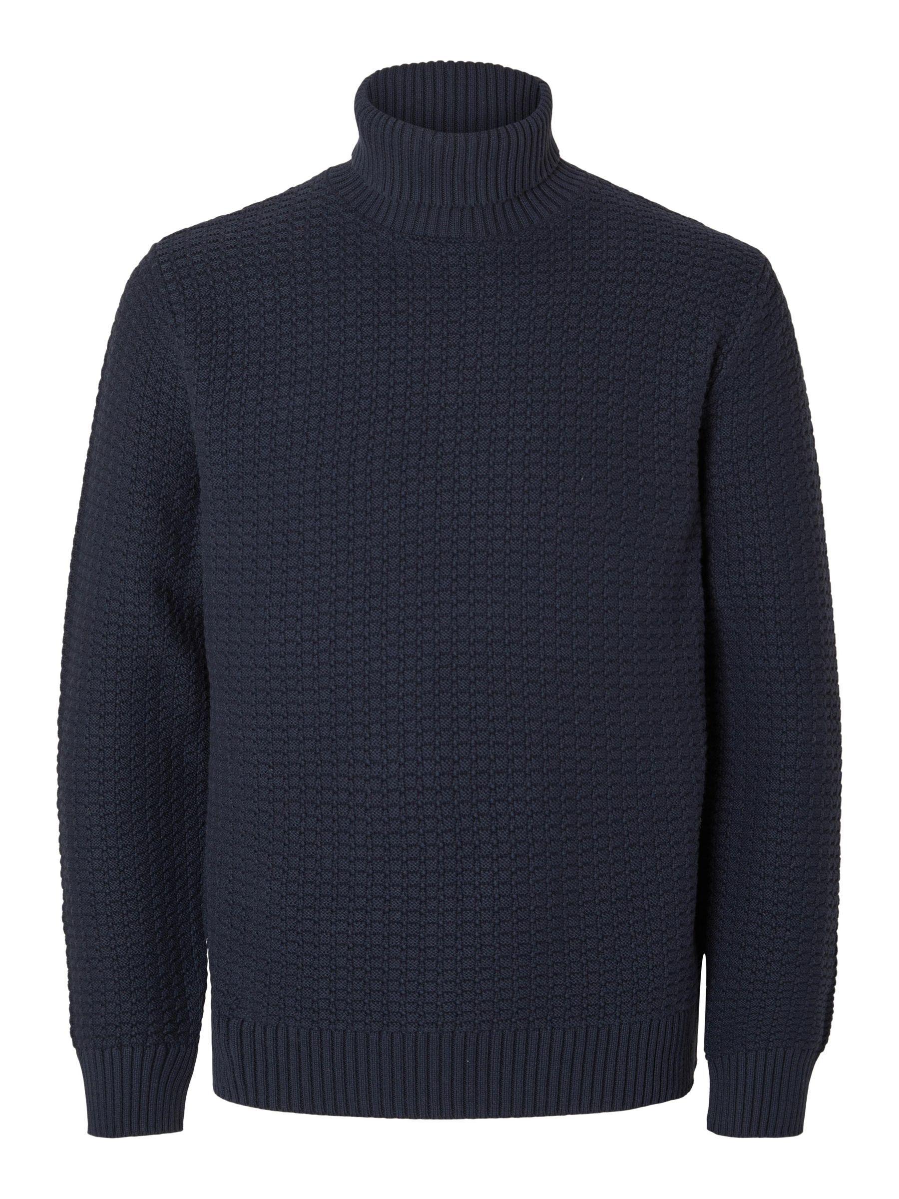 SLHTHIM LS KNIT STRUCTURE ROLL NECK W XXL Normal geschnitten - Sky Captain