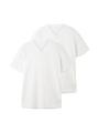 Basic T-Shirt im 2er-Pack mit V-Ausschnitt XXL Regular Fit - White