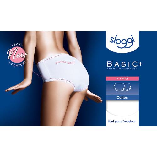 sloggi Basic+ Midi 2P 42 - Weiss