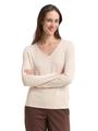 Pullover mit V-Ausschnitt XXL Regular Fit - Desert Sand Melange