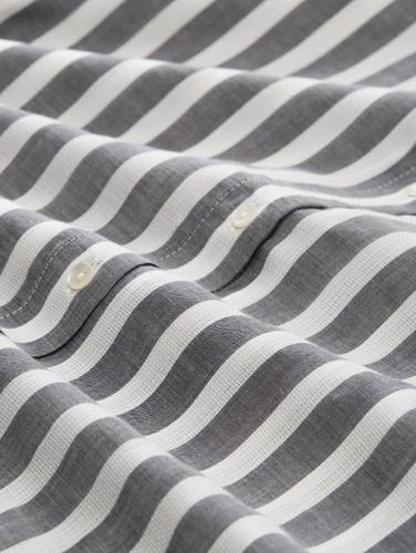 Loose Fit Bluse mit Streifenmuster 46 Loose Fit - Offwhite Navy Vertical Stripe