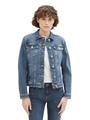 Jeansjacke mit recycelter Baumwolle M Regular Fit - Used Dark Stone Blue Denim