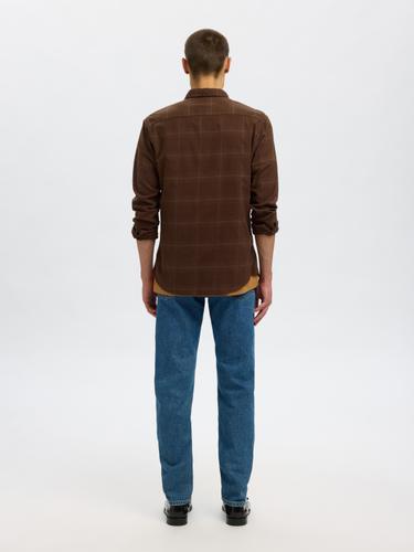 SLHSLIMOWEN-BRUSHED SHIRT LS NOOS S Slim Fit - Demitasse