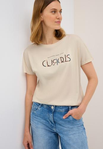 T-Shirt mit Wording XXL - Light Beige