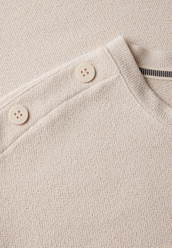 Strukturshirt mit Knöpfen L - Light Beige