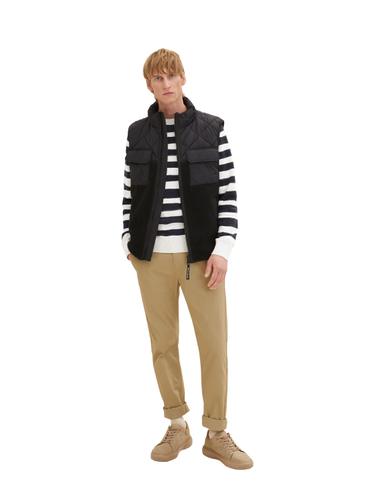 Gestreifter Strickpullover XXXL Regular Fit - Navy Water Stripe