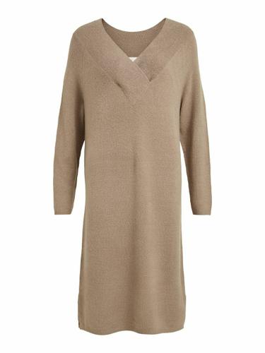VIMADELIA V-NECK L/S KNIT DRESS - NOOS XS Normal geschnitten - Fungi
