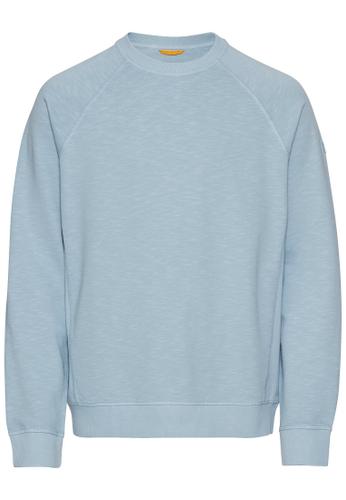 Sweatshirt aus reiner Baumwolle Blau L