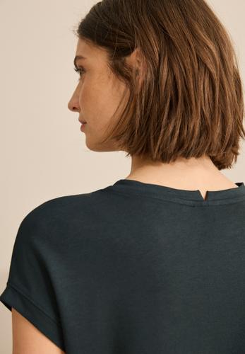 T-Shirt mit Glitzer-Print S - Slate Khaki