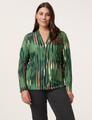Langarmshirt mit Kelchkragen 46 Figurumspielend - Treetop Green Gemustert