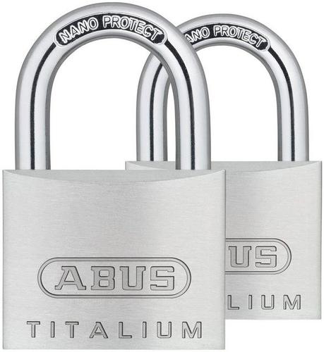 ABUS Vorhängeschloss »64TI/40 Twins B/SB«, Spezialaluminium und gehärtetem Stahlbügel
