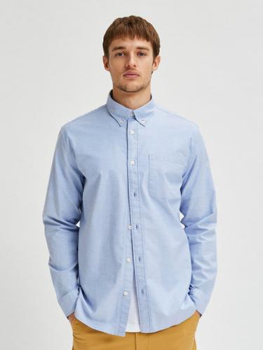 SLHREGRICK-OX SHIRT LS NOOS Blau XXL
