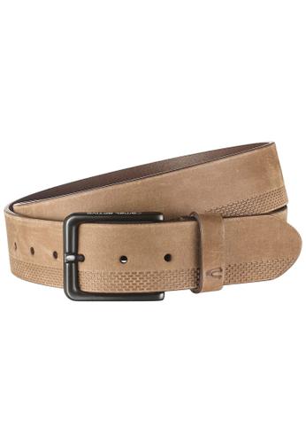 Gürtel aus Nubukleder Beige XXL