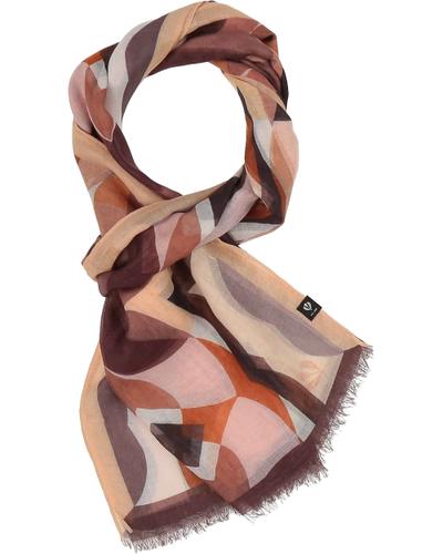 Schal Sustainability Edition - Stola mit geometrischem Muster im Retro-Design OS - Double Espresso