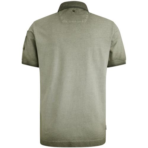 cold dye pique M Regular Fit - Deep Lichen Green