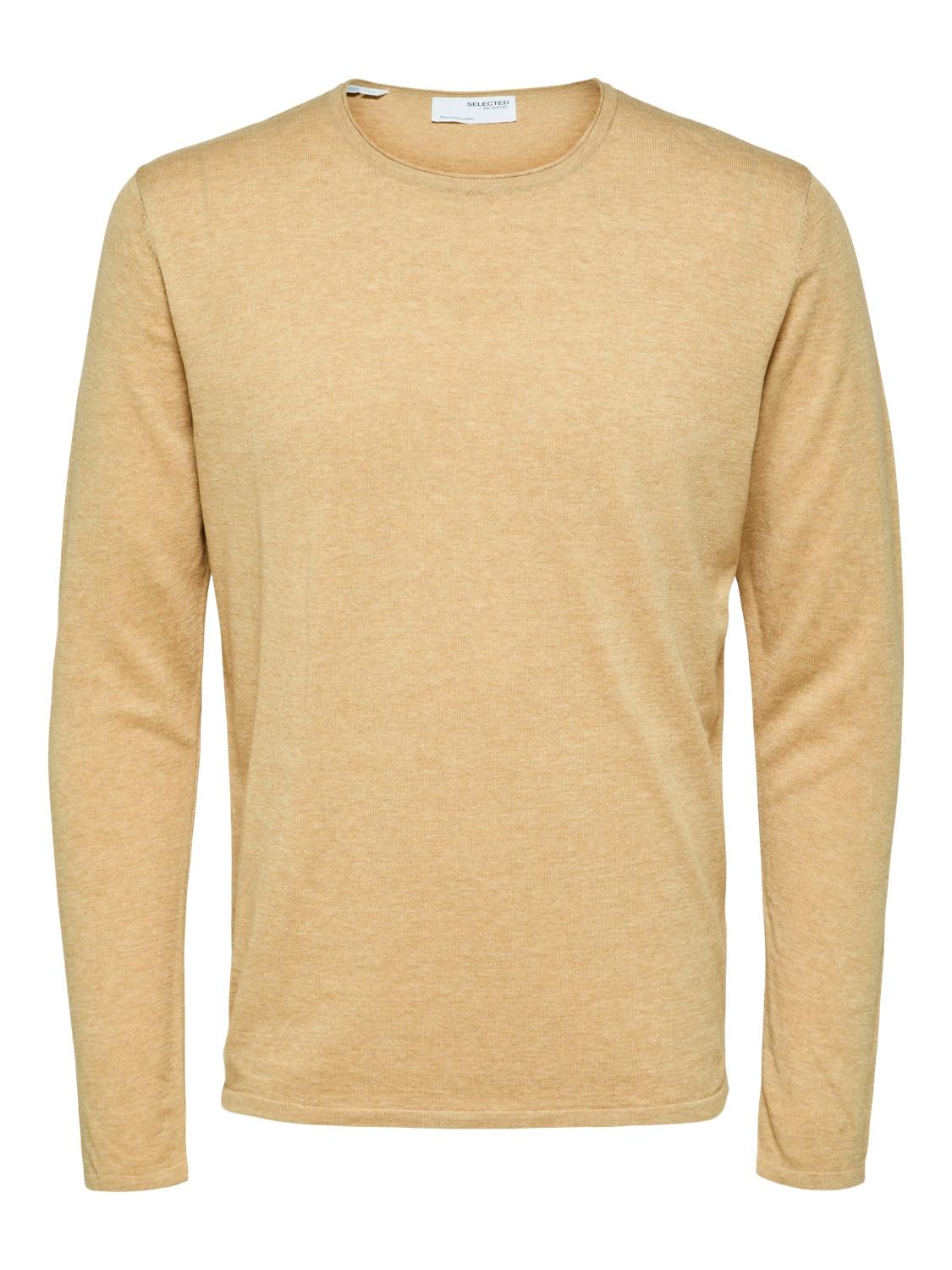SLHROME LS KNIT CREW NECK NOOS L Normal geschnitten - Lattè
