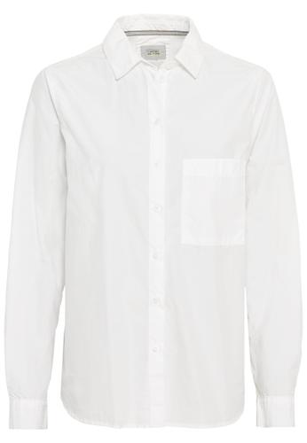 Hemdbluse aus Organic Cotton M Regular Fit - White