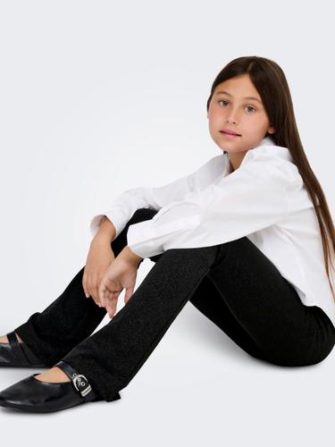 KOGROMA GLITTER FLAIRED PANT JRS 146 Normal geschnitten - Black