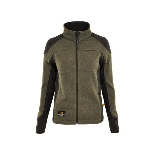 Damen-SMART Strickfleecejacke - Olive - Gr: M