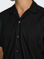 ONSKARI LIFE RLX RESORT SS PLIZZE SHIRT M Locker geschnitten - Black
