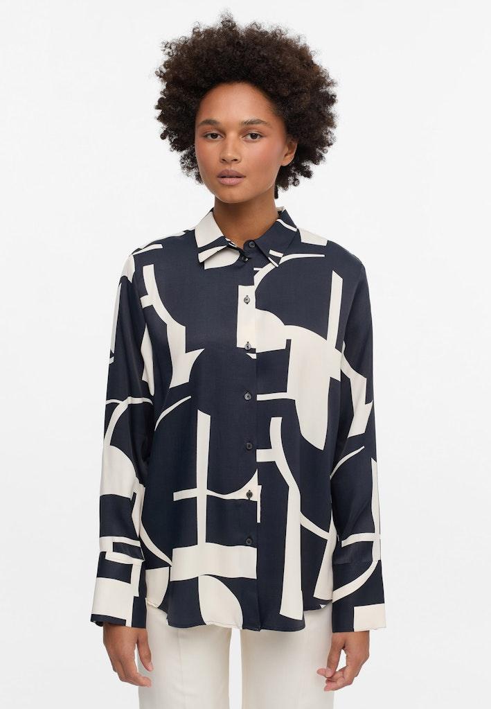 Bluse Viskose Langarm Schwarz 36/Langarm
