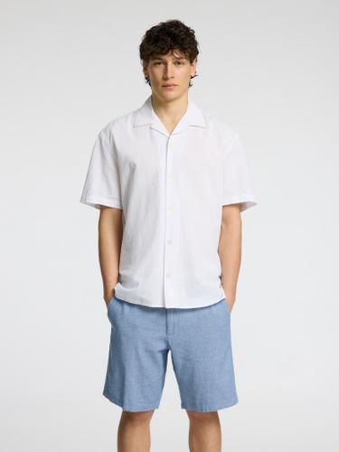 SLHREGULAR-BRODY LINEN SHORTS NOOS Blau S