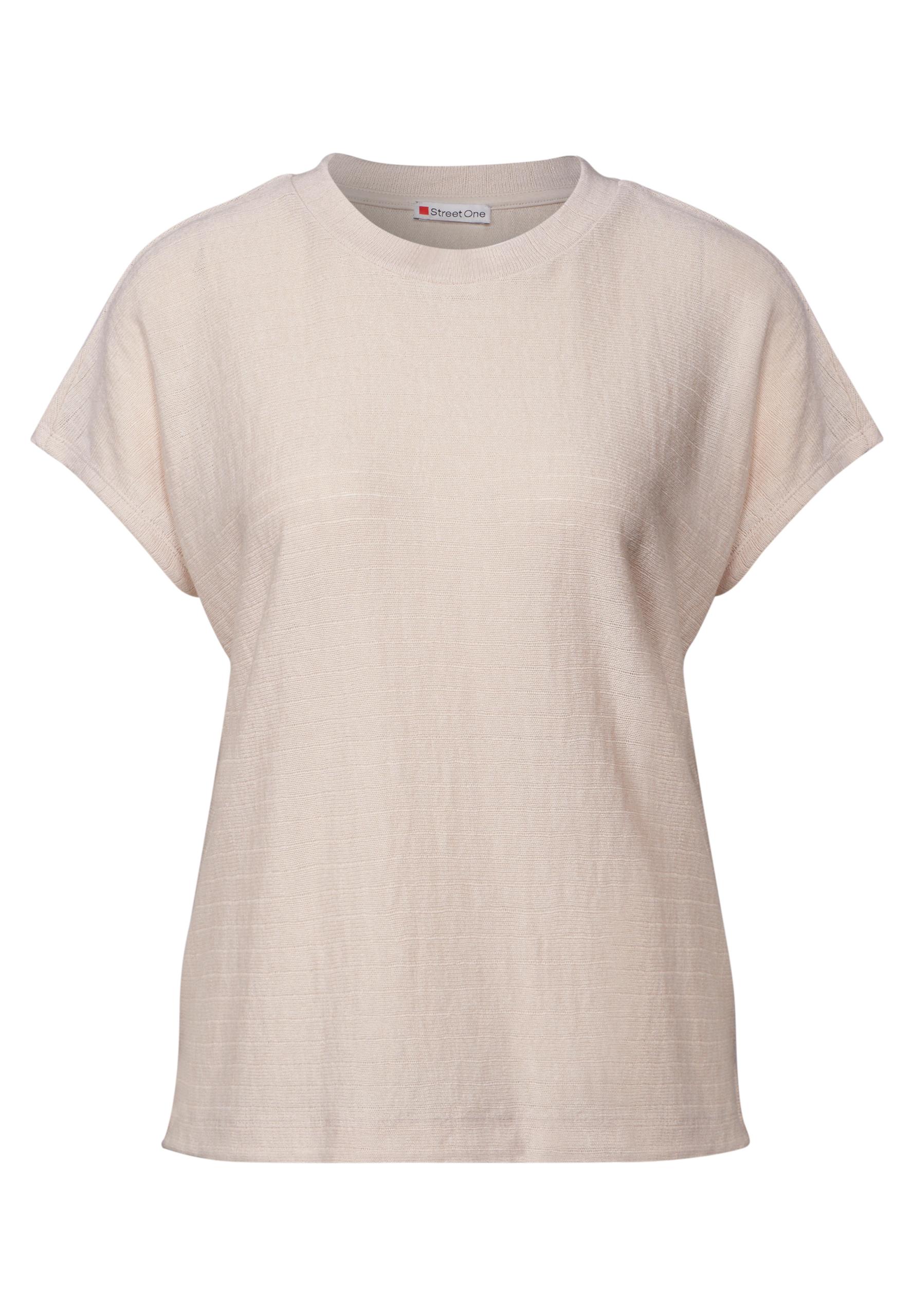 Shirt mit Streifenstruktur 36 - Moonstone Sand