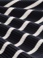Cardigan mit V-Ausschnitt XL Regular Fit - Placed Navy White Stripe
