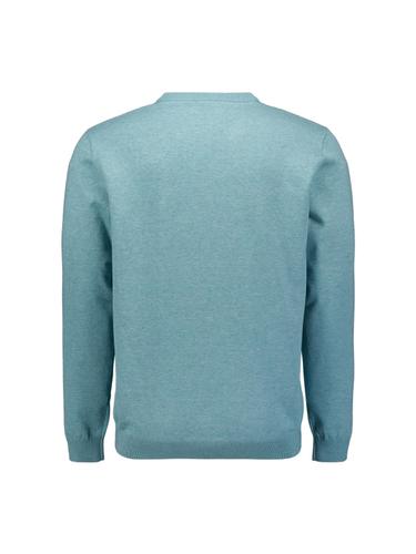 Pullover Crewneck 2 Coloured Melange XXXL Regular Fit - Arctic Blue