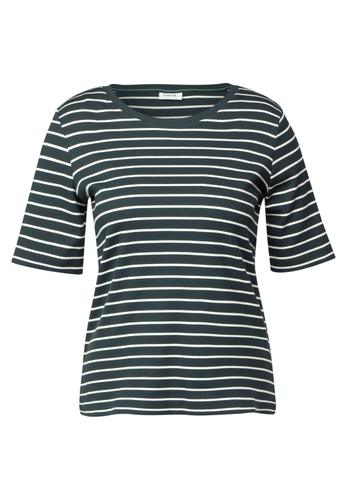 Gestreiftes T-Shirt M - Slate Khaki