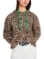 Sweatshirt in Leo-Print 42 - Granola