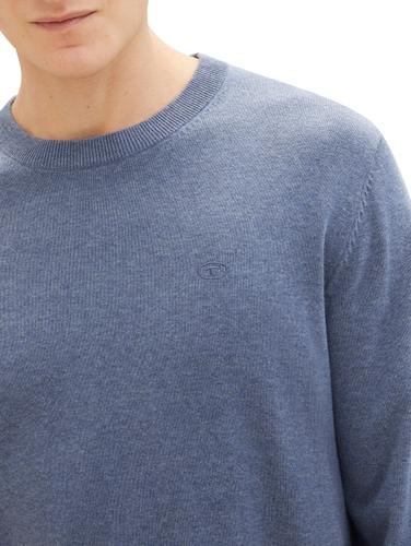 Strickpullover aus Baumwolle XXL Regular Fit - Vintage Indigo Blue Melange